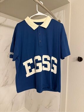 Emery golf x sago blue polo NWOT size small